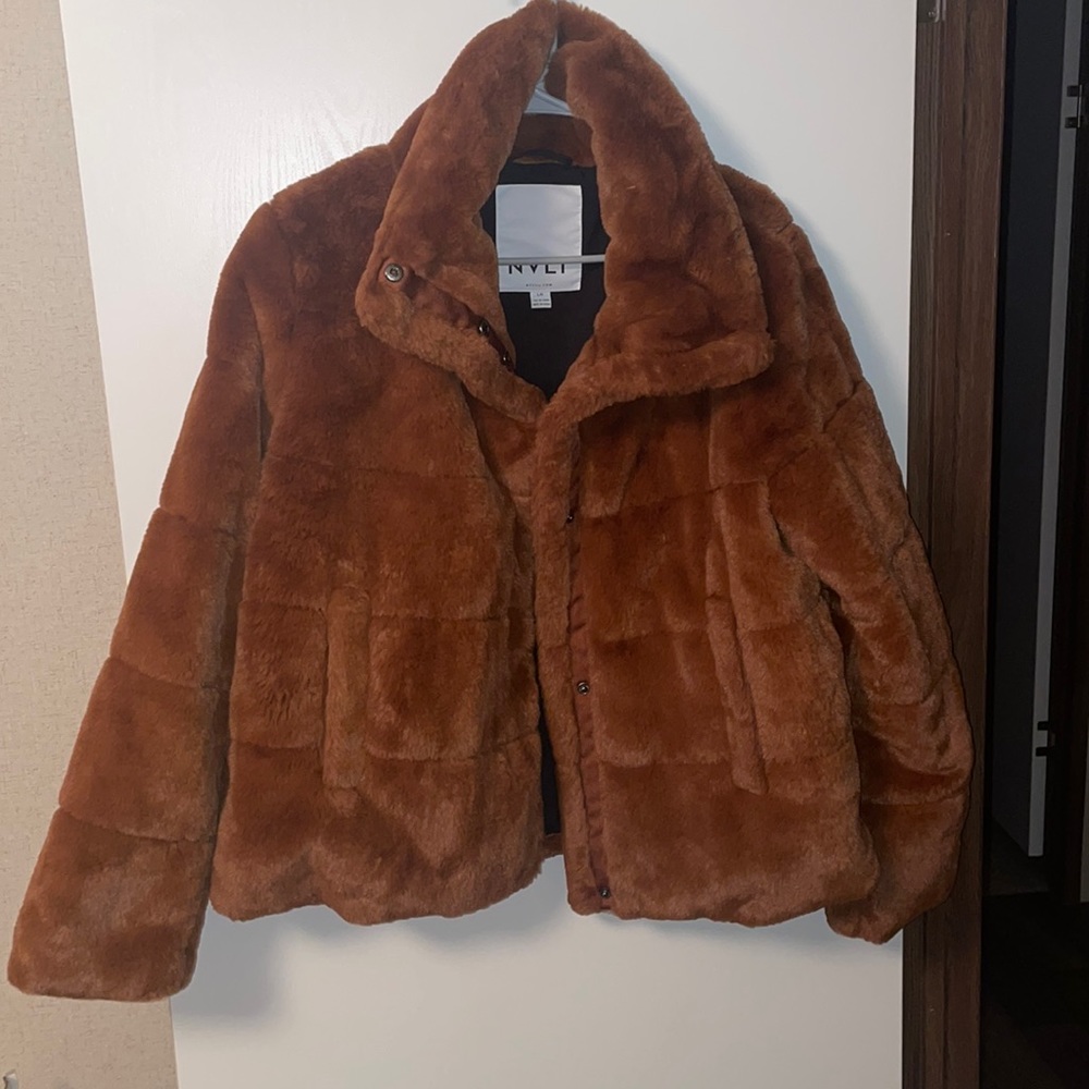 NVLT Orange Puffer Jacket